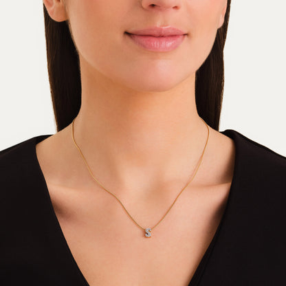 Collier lettre S avec cristaux
