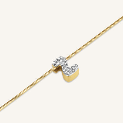 Collier lettre Z avec cristaux